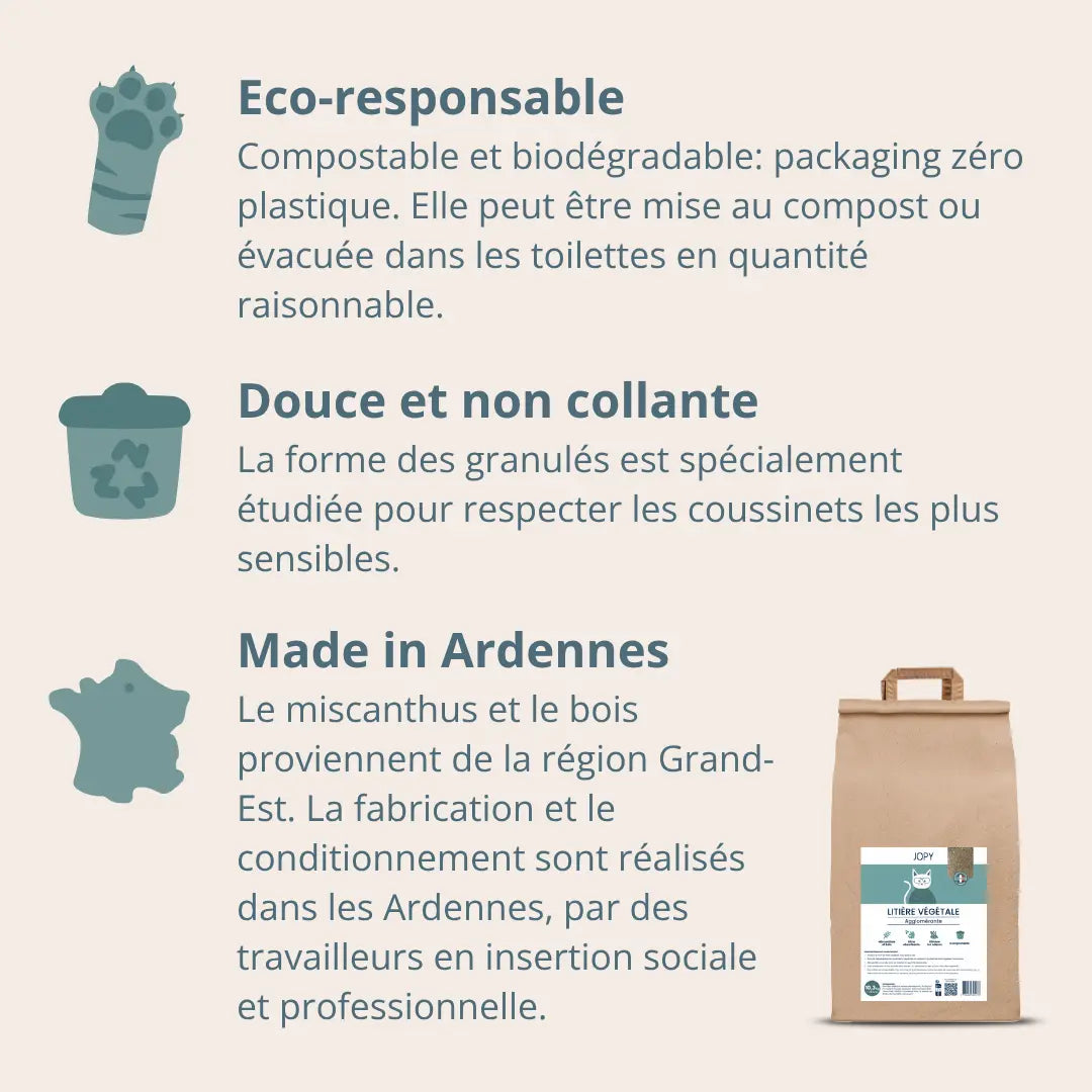 Litière Végétale Chat – Agglomérante