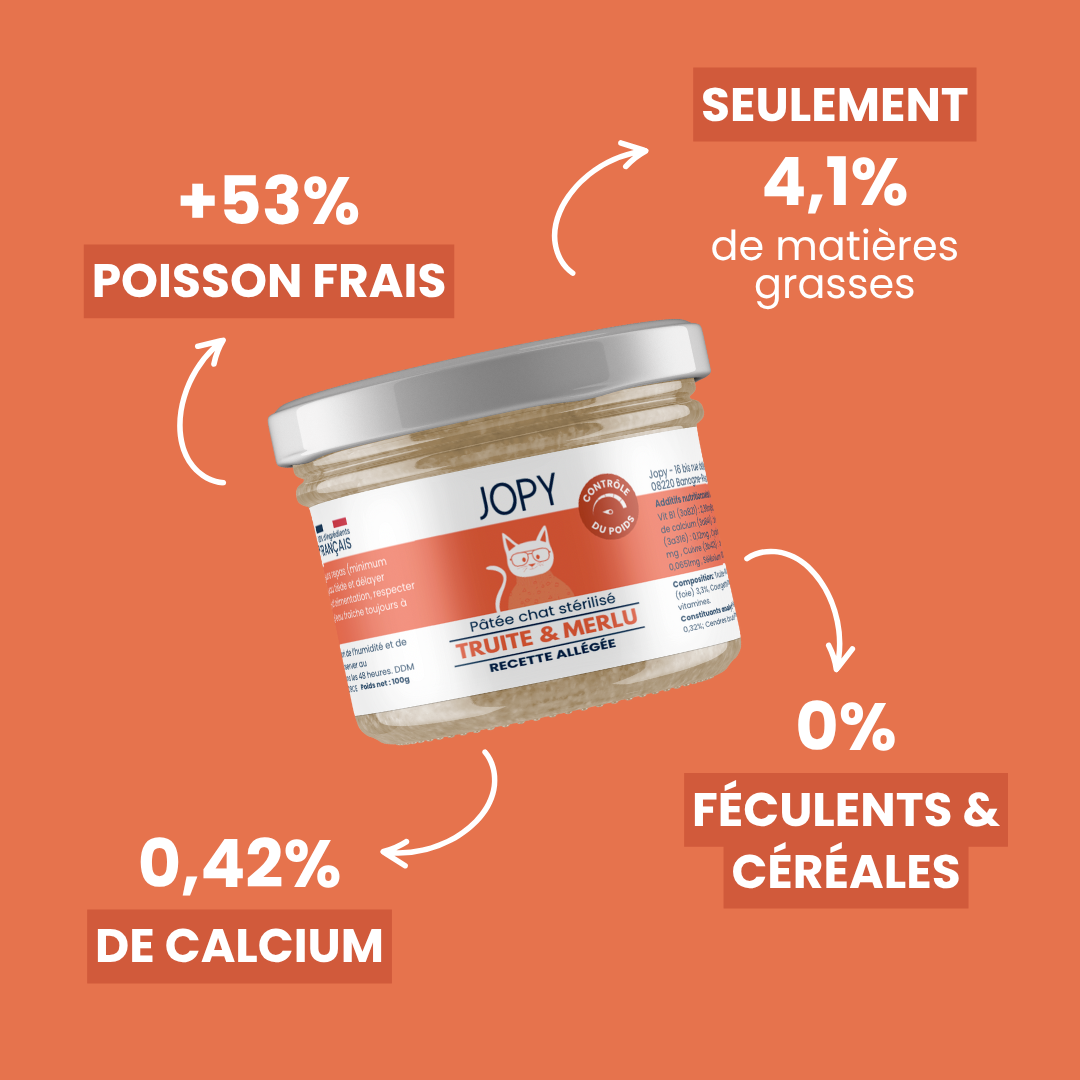 Pâtée Allégée Chat à la Truite
