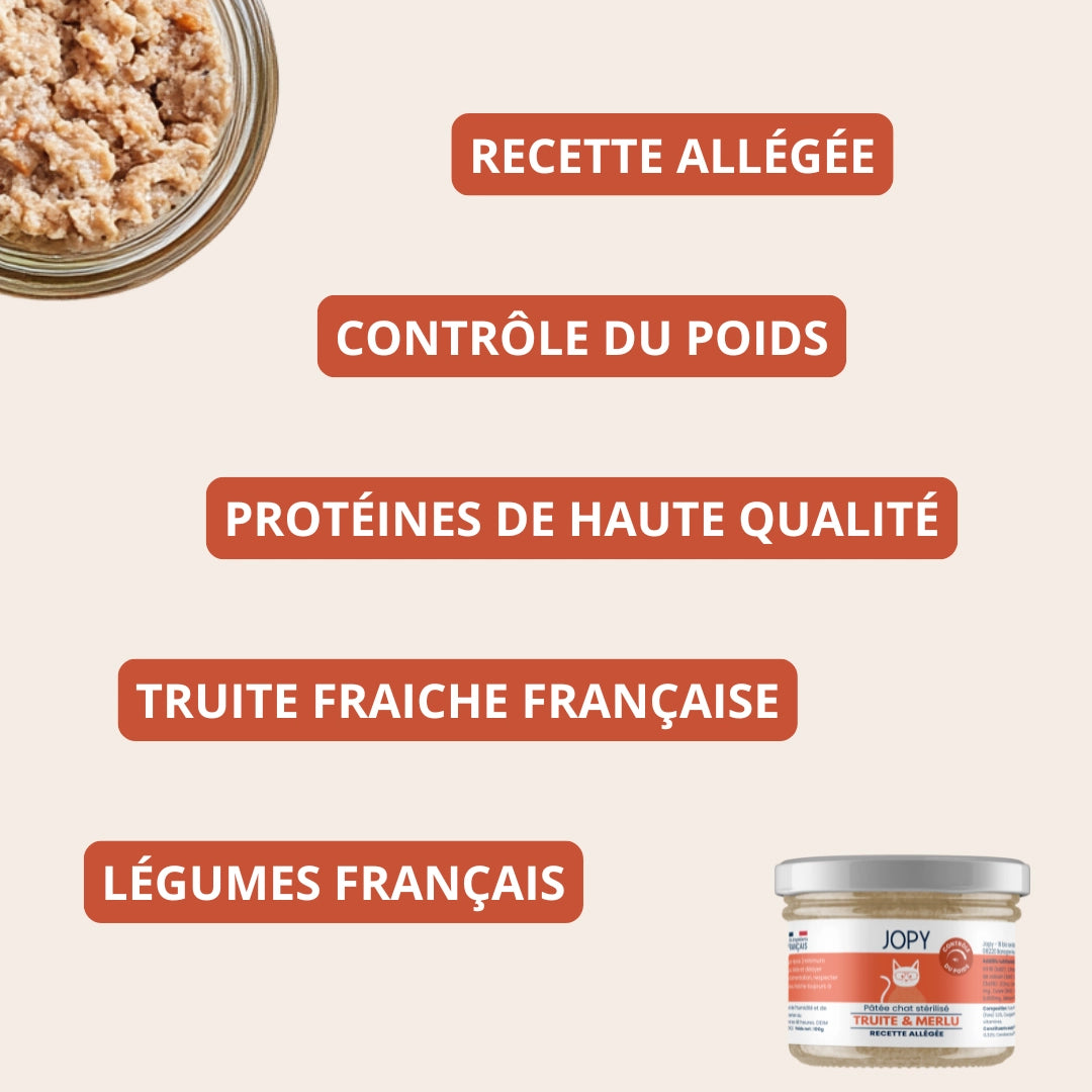 Pâtée Allégée Chat à la Truite