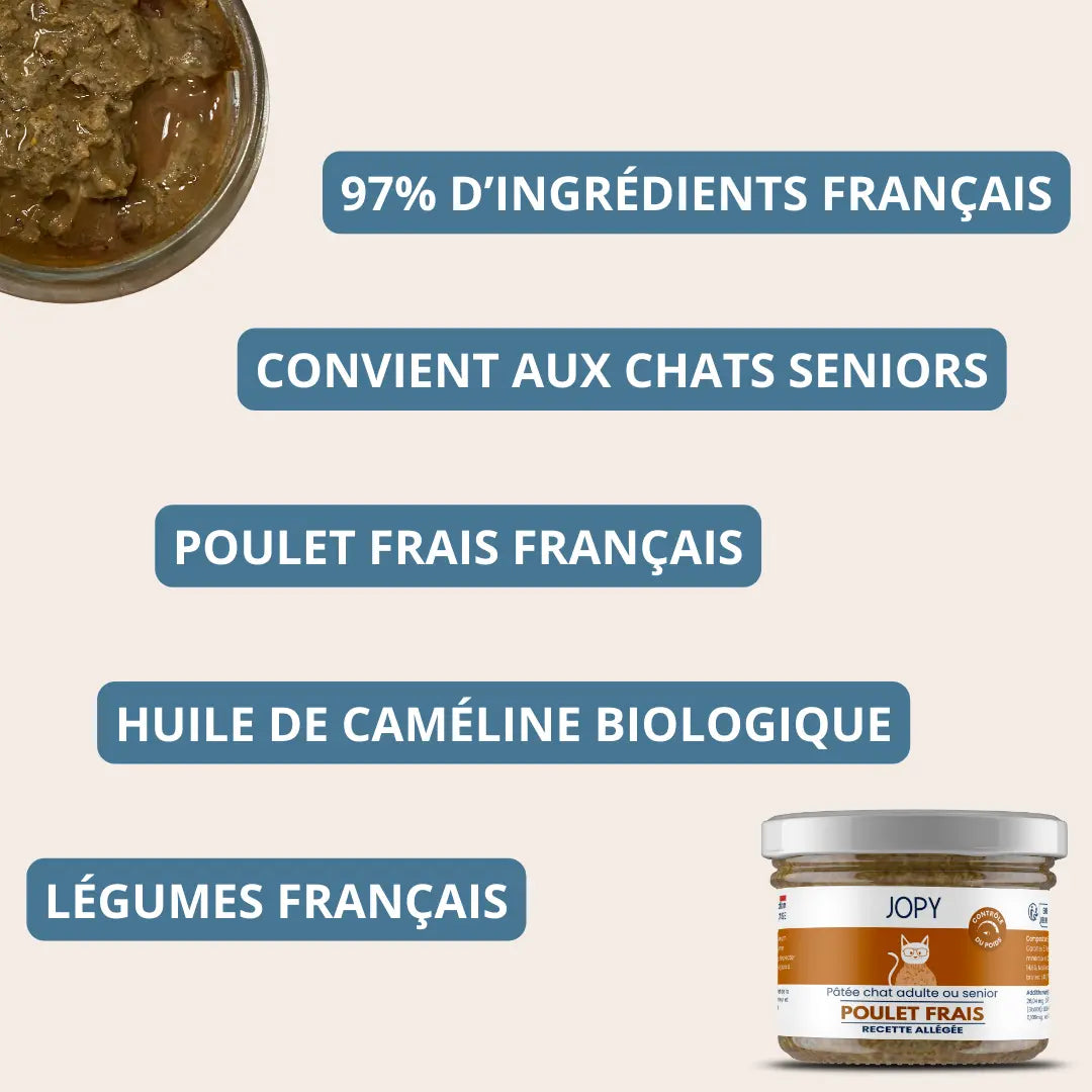 Pâtée Allégée Chat au Poulet