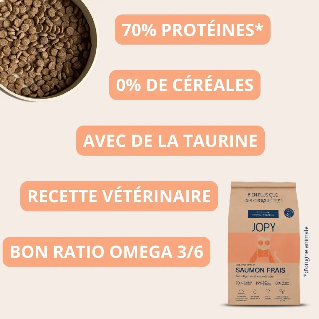 Croquettes pour Chat Stérilisé Adulte - Saumon