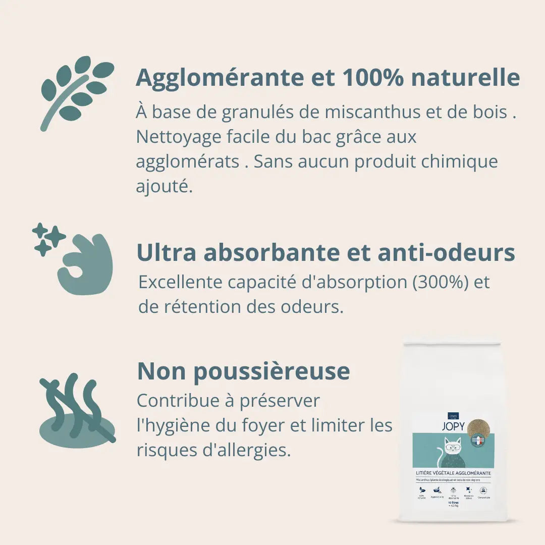 Litière Végétale Chat – Agglomérante