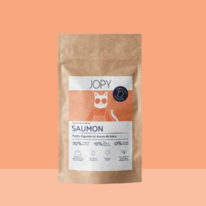 Echantillon croquettes pour chat au saumon sans céréale Jopy